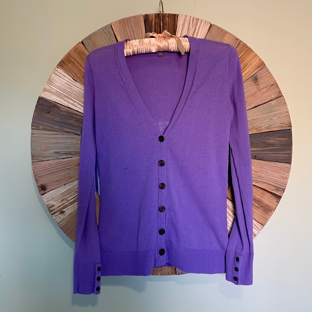 Gap Purple Cardigan Sweater XS